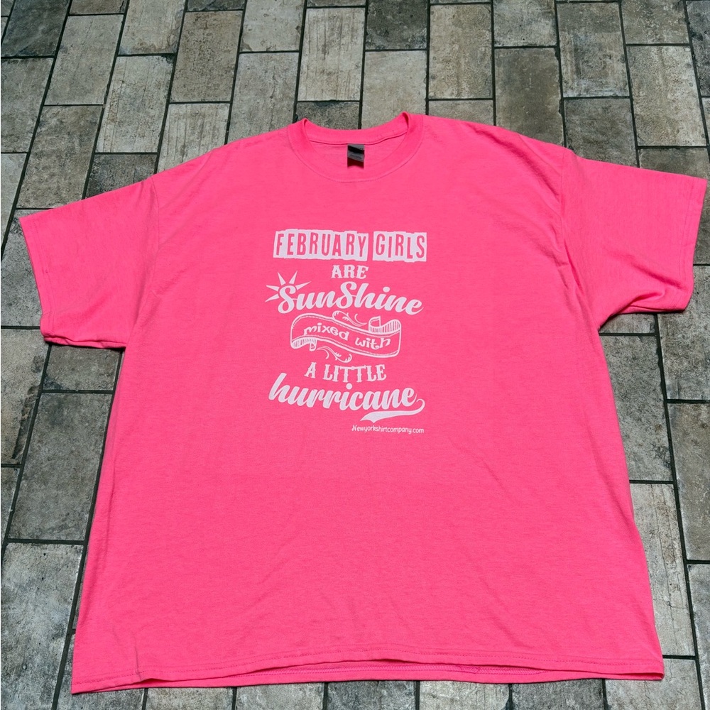 February Girls Hot Pink T-shirt 2XL